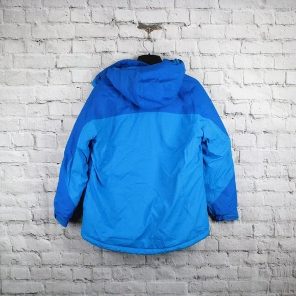 LL Bean Blue Jay Nylon Rugged Ridge Waterproof Breathable Hooded Parka L - Picture 9 of 10